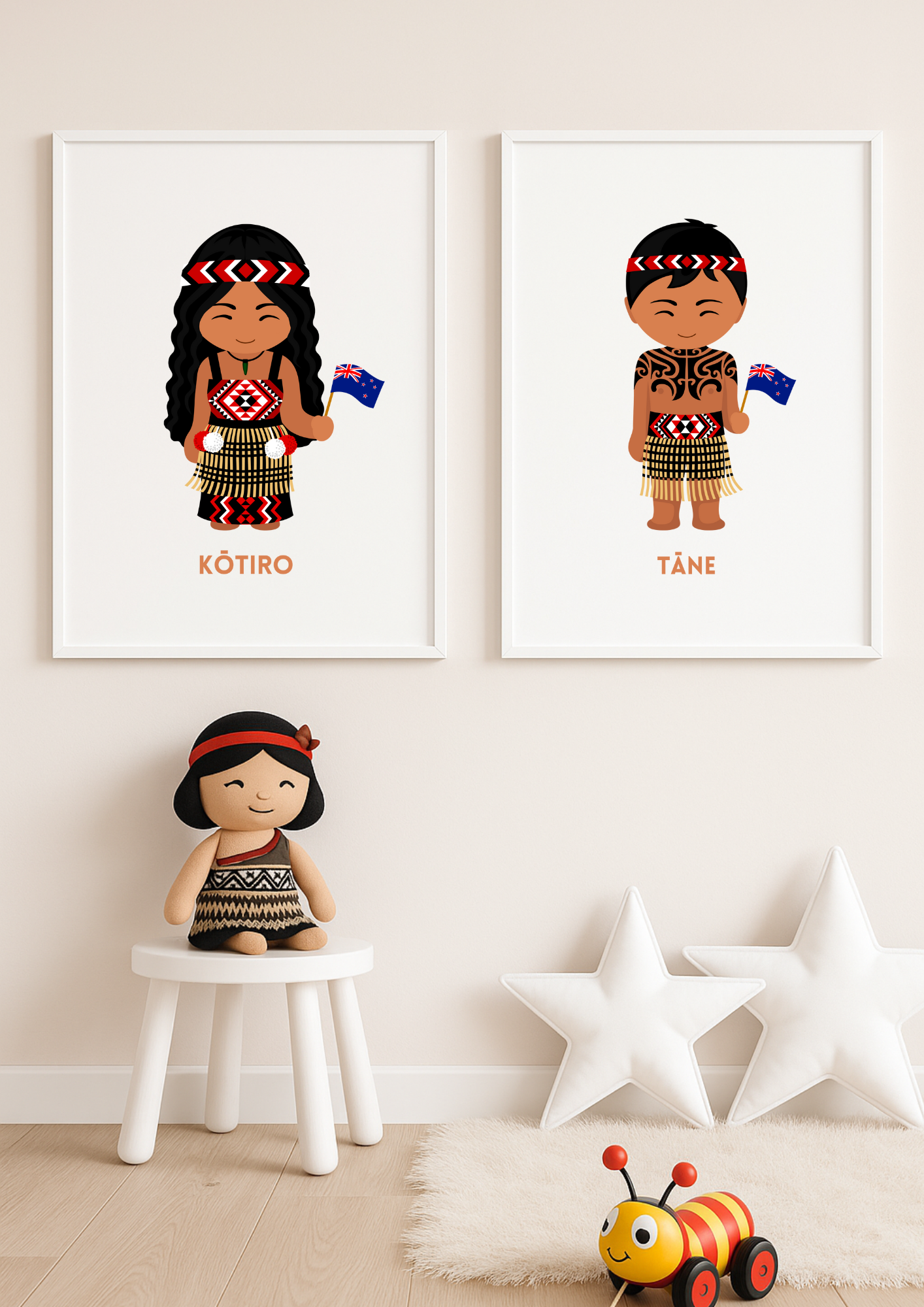 Māori Traditional Dress Digital Wall Art – Full Set