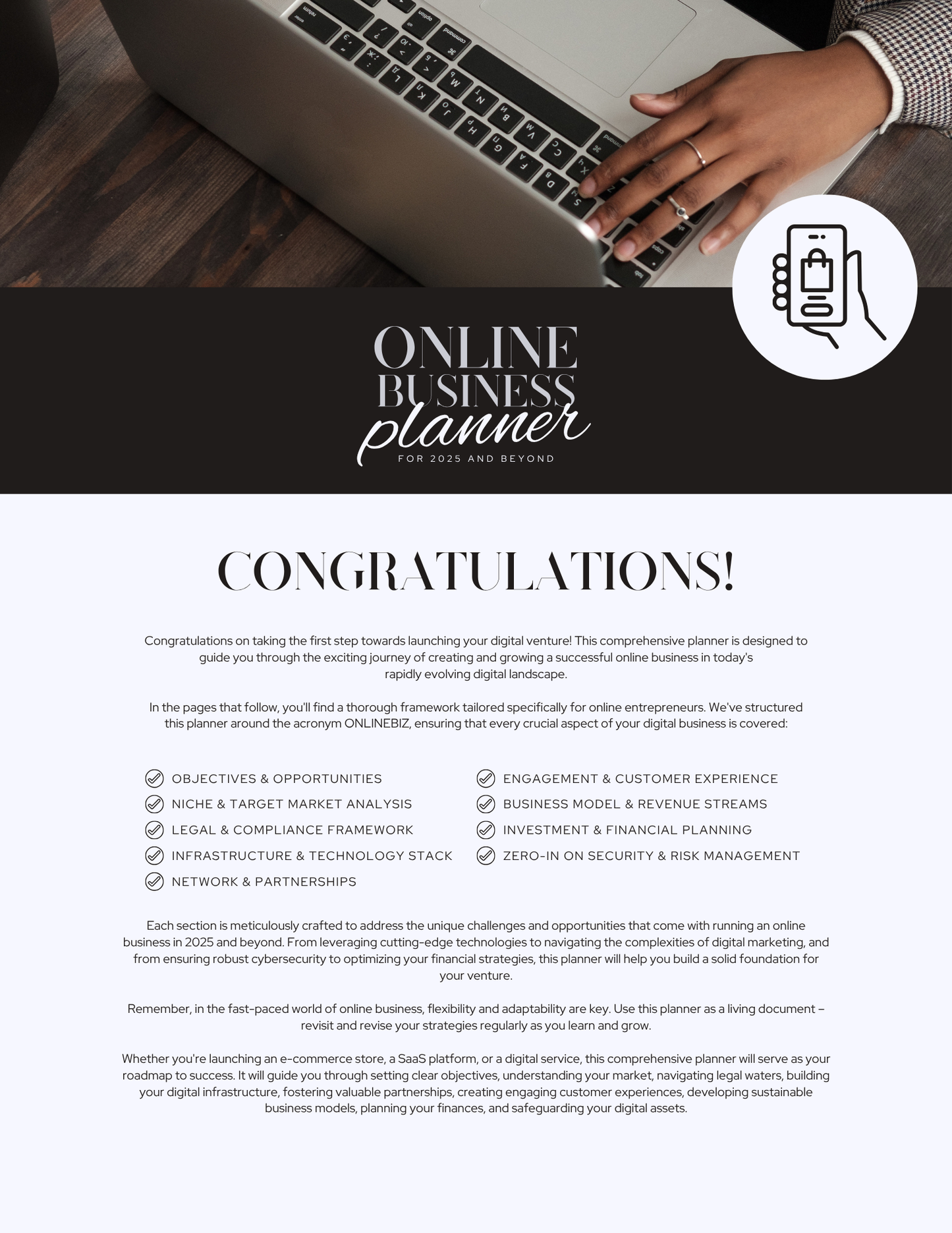 Online Business Planner for 2025 and Beyond