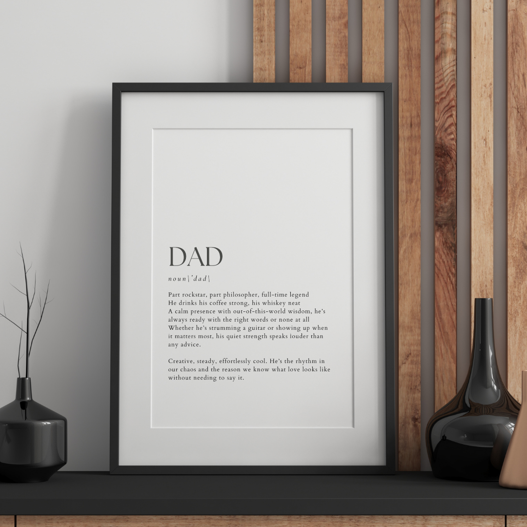 Personalised Definition Print – Custom Written, Digital or Framed Gift