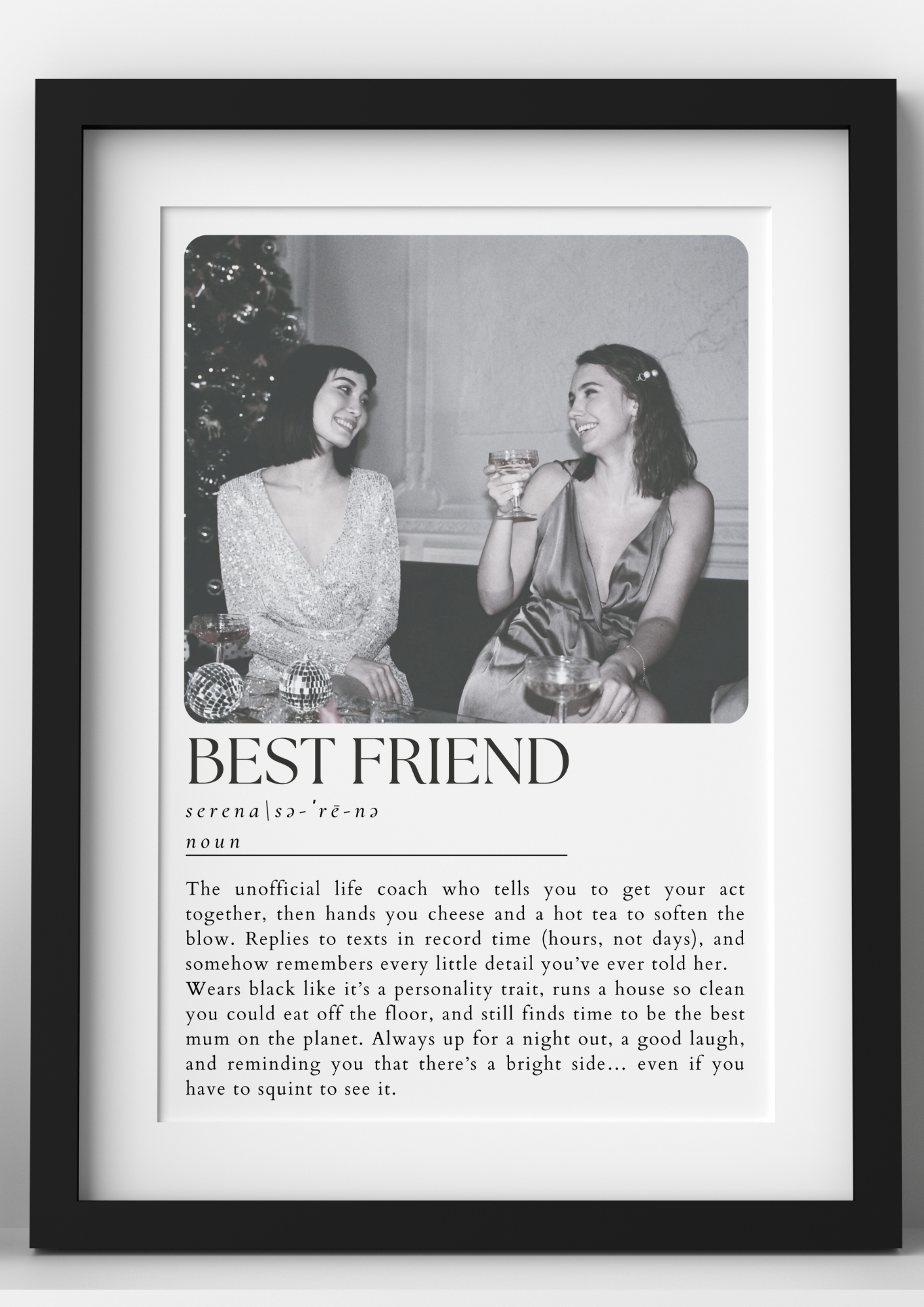 Personalised Photo Definition Print – Best Friend, Bridesmaid, Brother, Sister & More