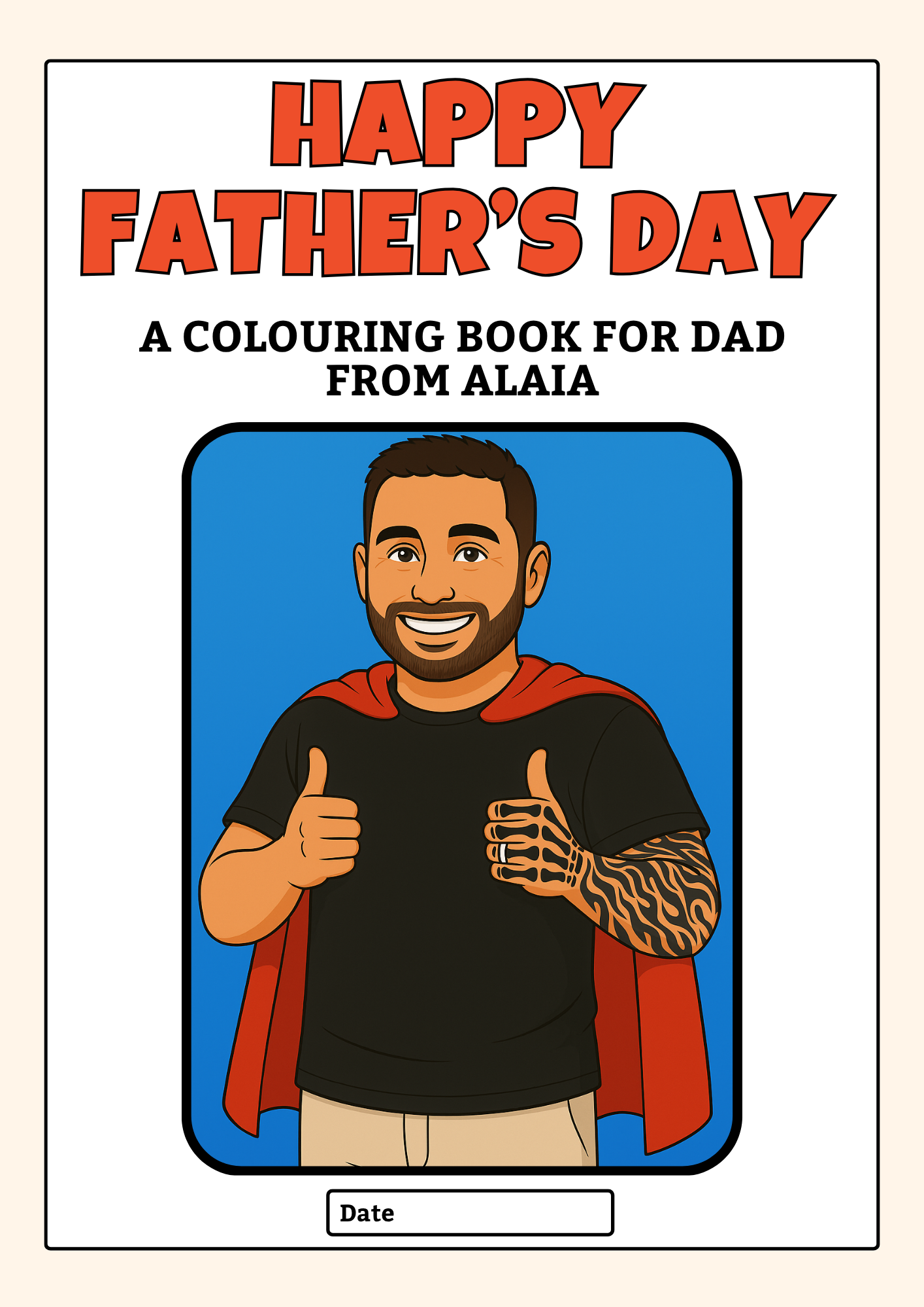Personalised Colouring & Writing Book – Father's Day