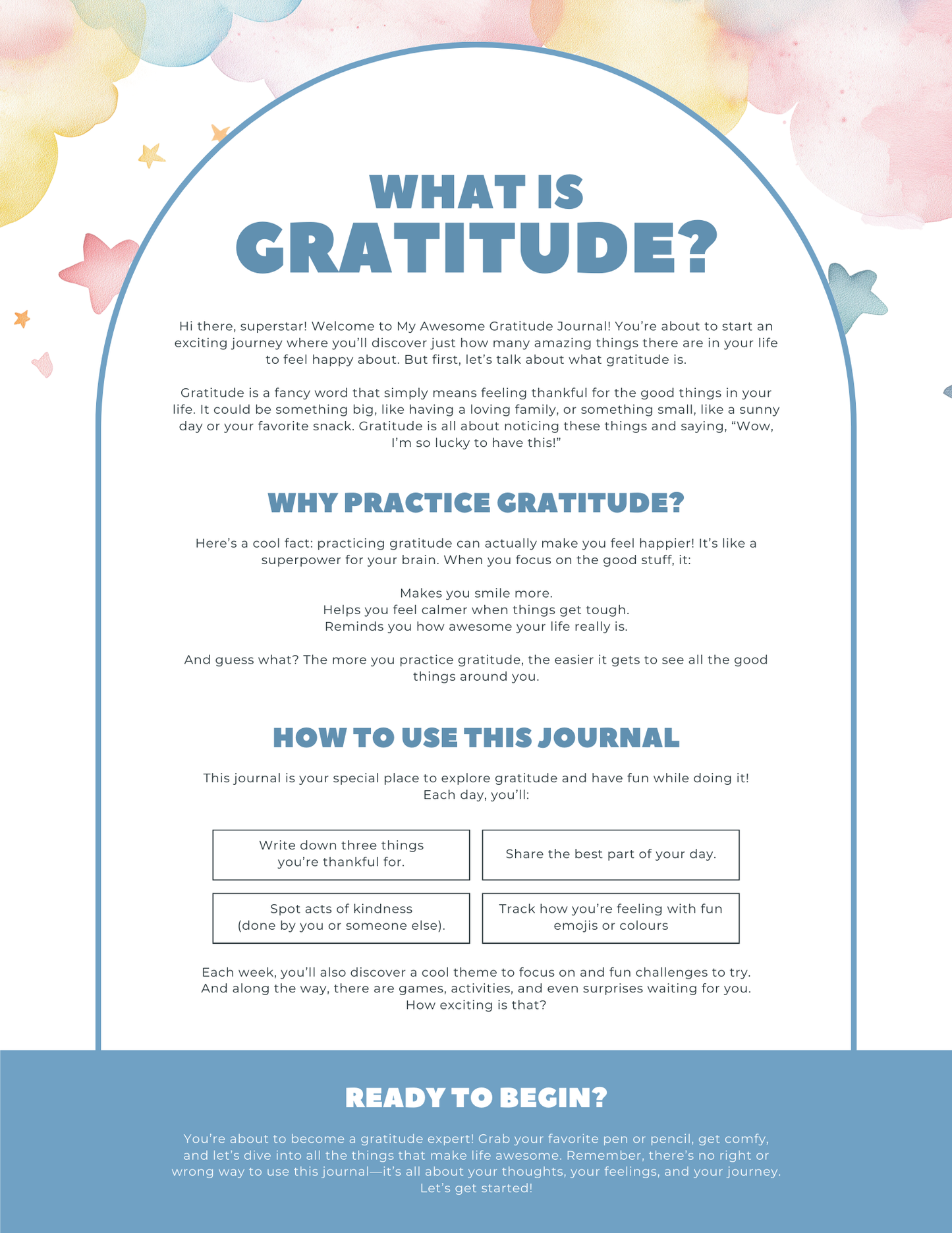 My Gratitude Journal for Kids