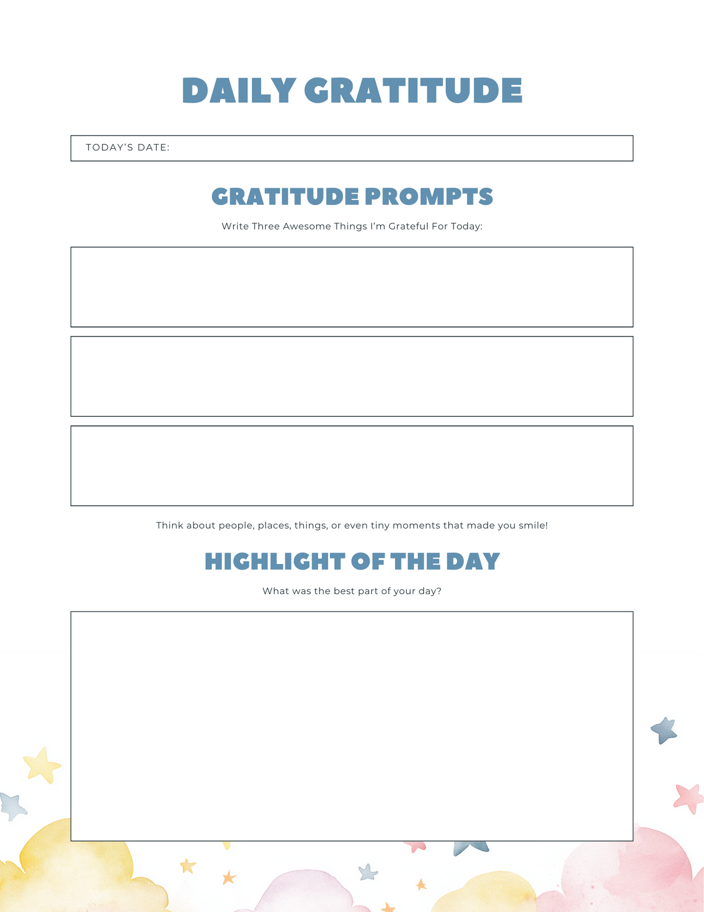 My Gratitude Journal for Kids