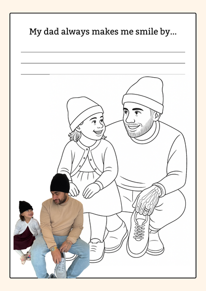 Personalised Colouring & Writing Book – Father's Day