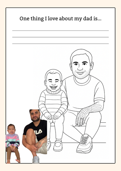 Personalised Colouring & Writing Book – Father's Day