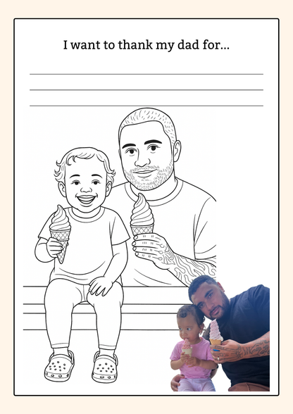 Personalised Colouring & Writing Book – Father's Day