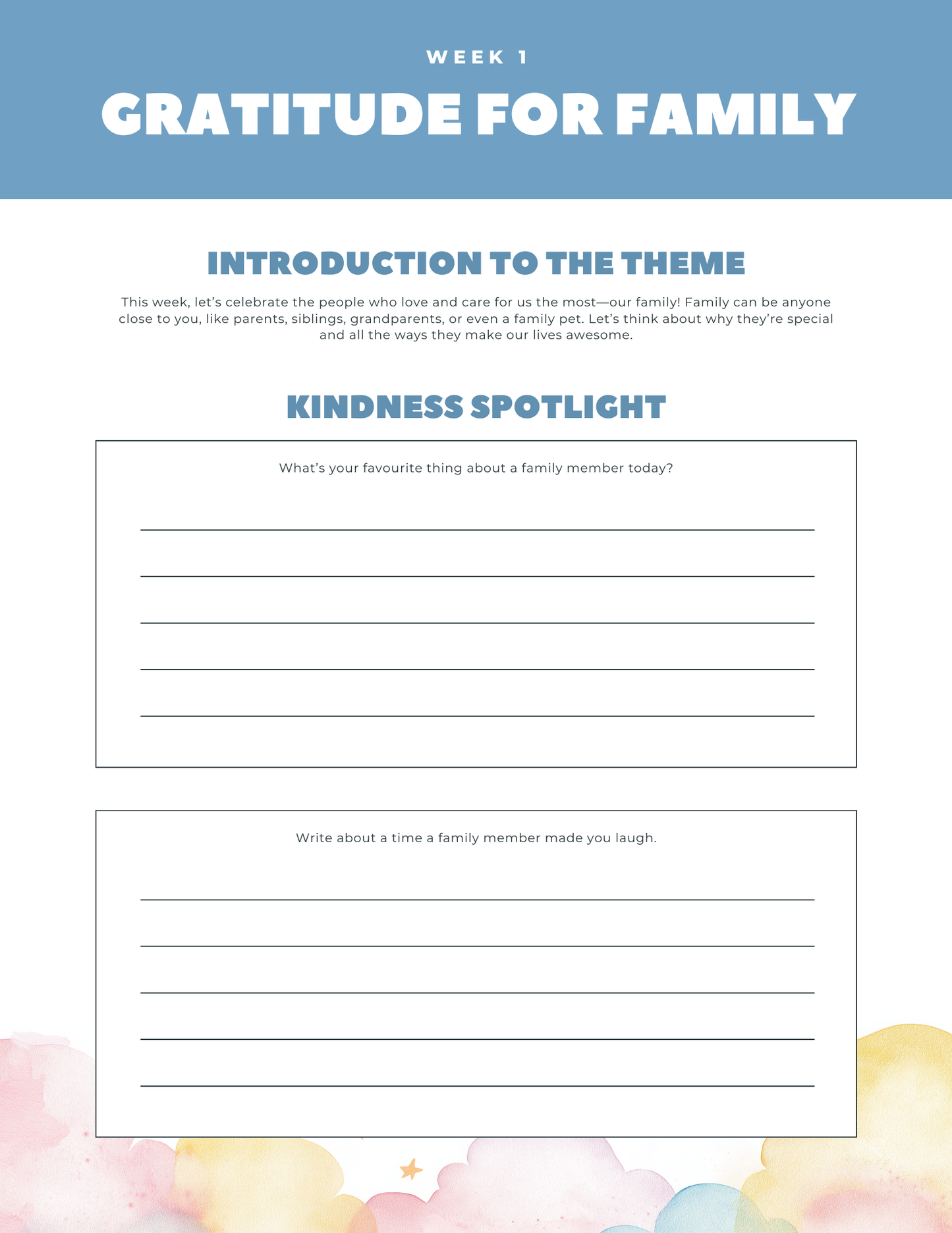 My Gratitude Journal for Kids
