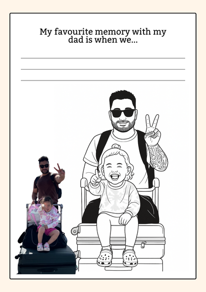 Personalised Colouring & Writing Book – Father's Day