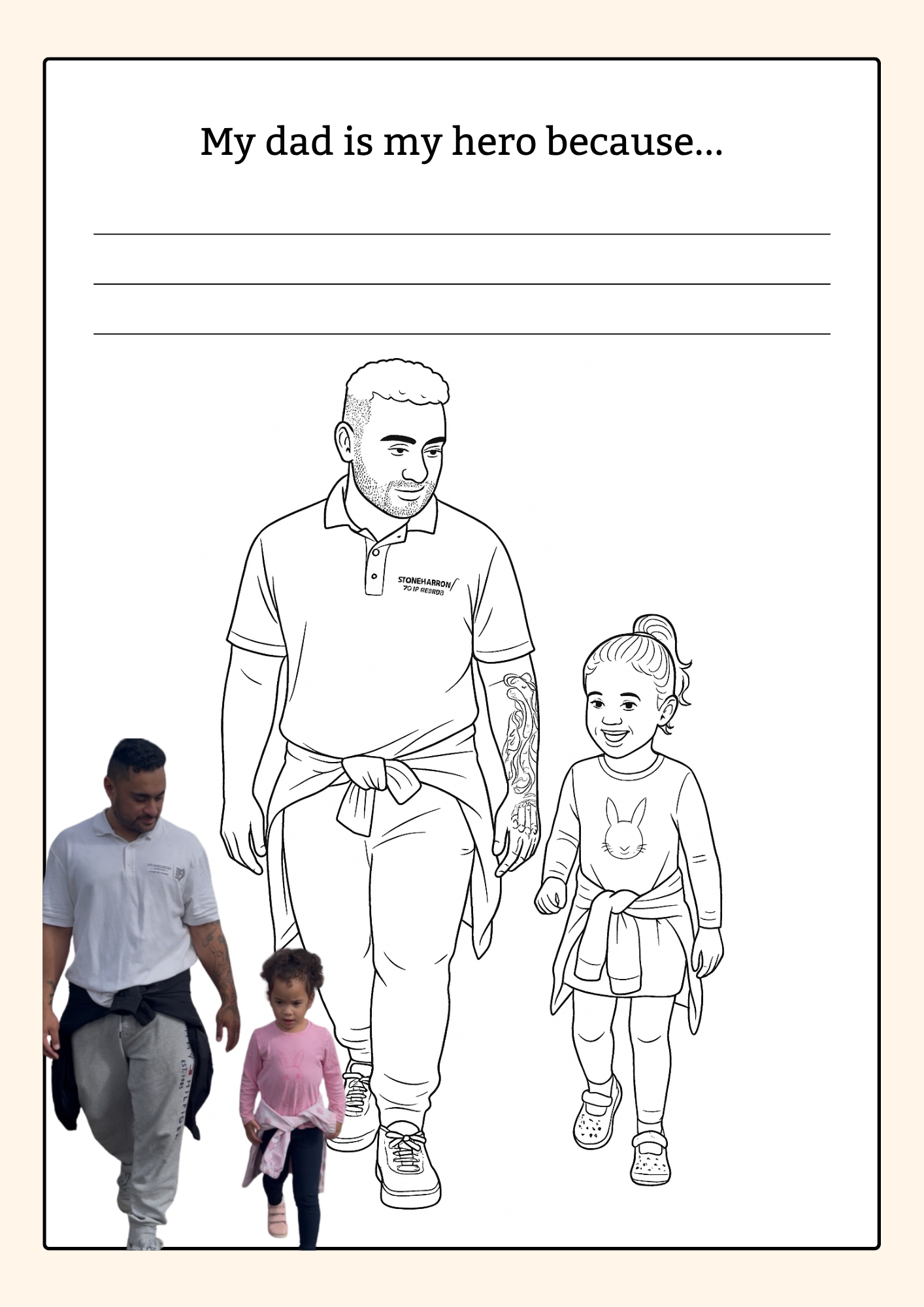 Personalised Colouring & Writing Book – Father's Day