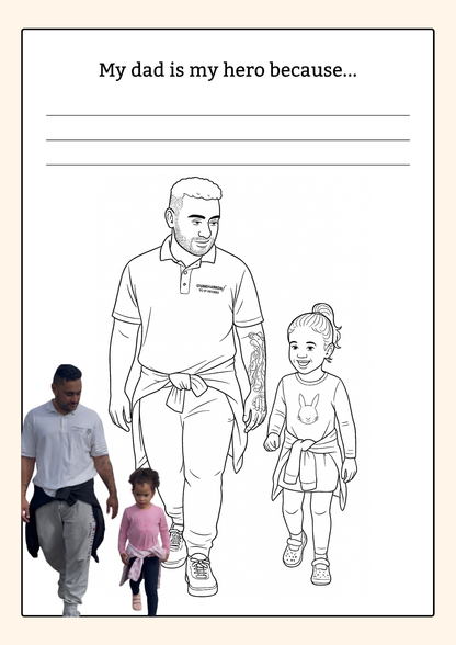 Personalised Colouring & Writing Book – Father's Day
