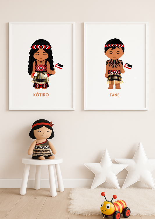 Māori Traditional Dress Digital Wall Art – Full Set