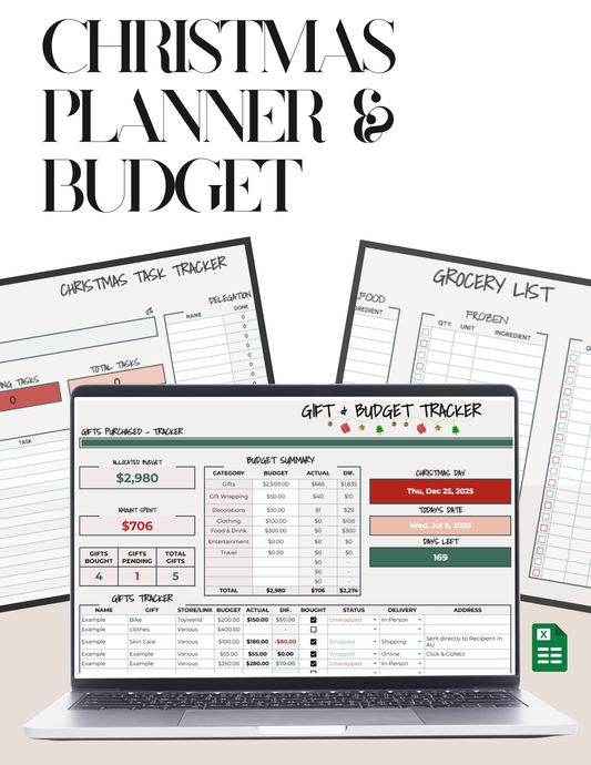 Ultimate Christmas Budget Tracker & Planner (Google Sheets)