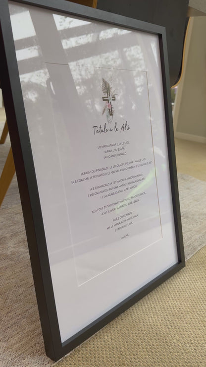 Tatalo a le Alii – Samoan Lord’s Prayer | A3 Digital Print